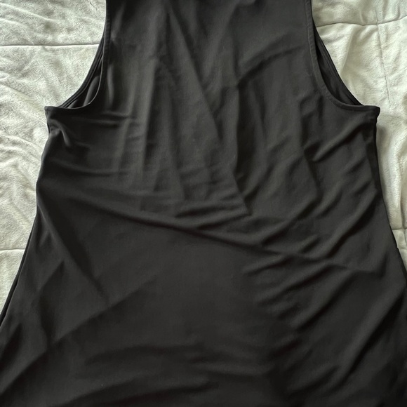 Banana Republic blouse Black Goth editorial v neck Top babydoll - Picture 5 of 6